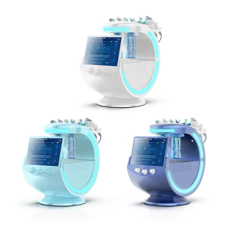 

7 in 1 Ice Blue Multifunctional Analyzer Professional Care Skin Scrubber Hydra Machine