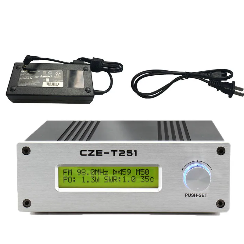 

25w Wireless Mono/Stereo PLL Broadcast Station FM Transmitter with Charger for Radio Broadcast Station Drive-in Church, Cinema