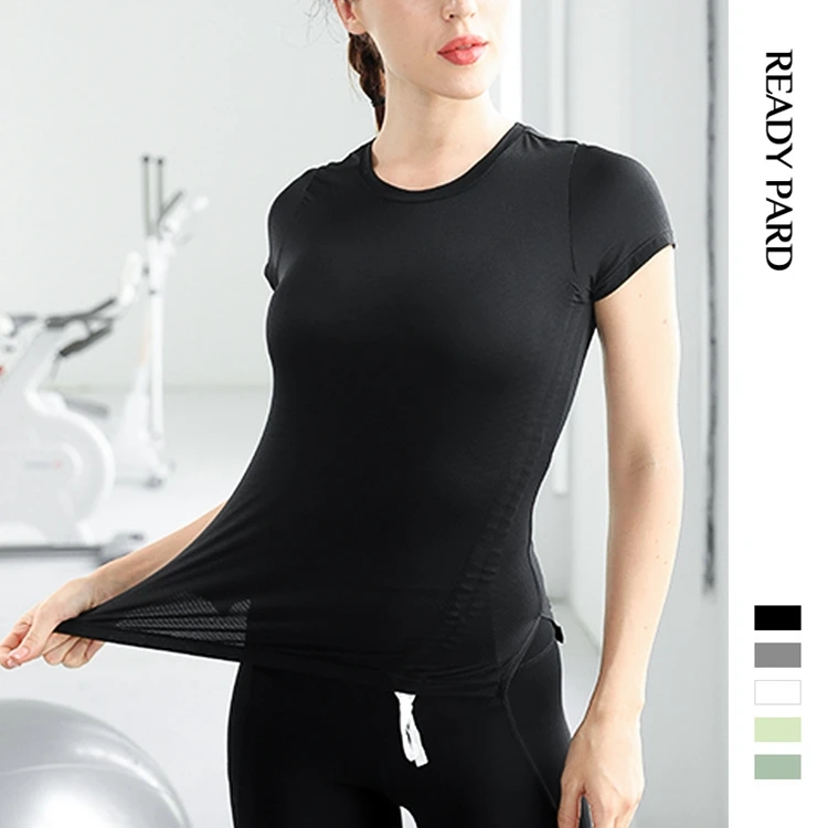 

2021 Yoga t shirt for women tshirt breast elegant women fitness shirt yoga wear
