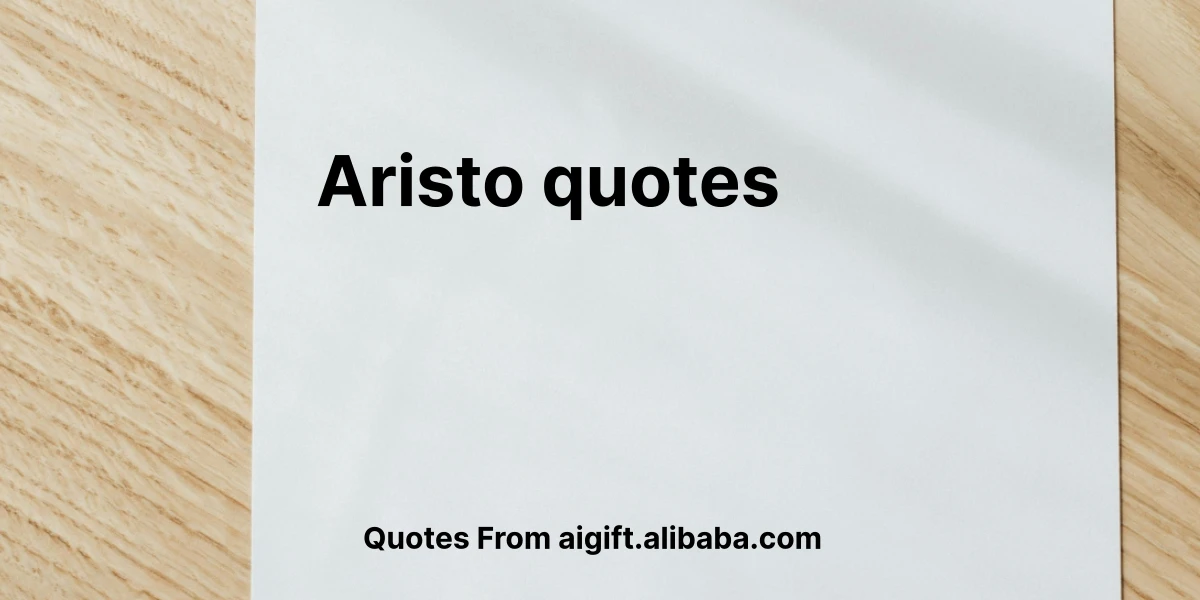 aristo quotes