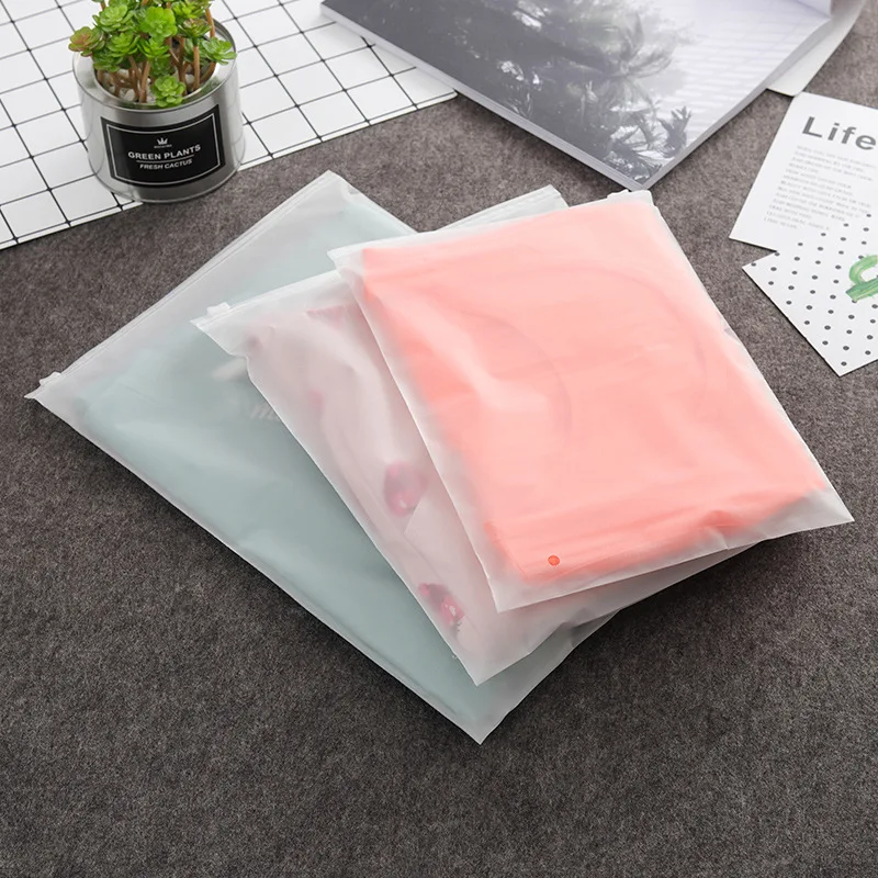 

Stock Sale Zip lock Transparent Frosted PE Plastic Garment Bikini Underwear Packaging Bag//
