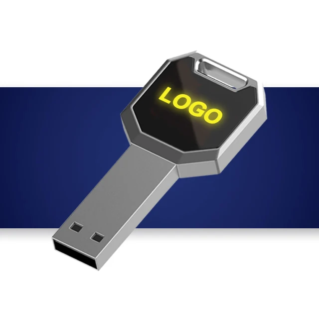 

Hot popular wholesale usb flash drive light logo printed memory usb flash drives LED light USB Thumb drive 32GB, Black