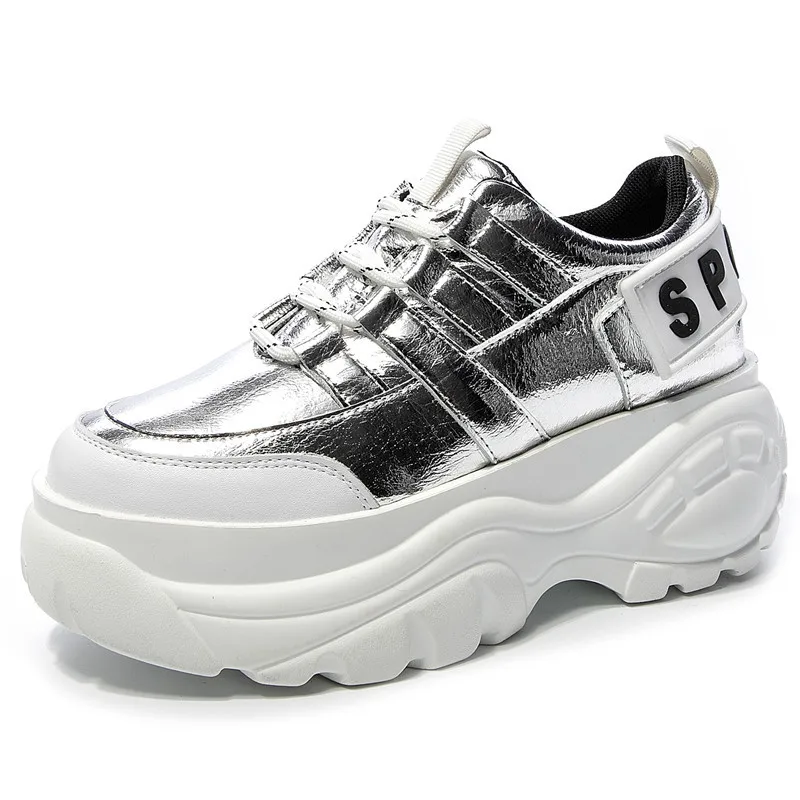 

Women Chunky Fashion Brand Women Platform Comfort 2020 Casual Dad Shoes Woman Shiny Shoes Sneakers
