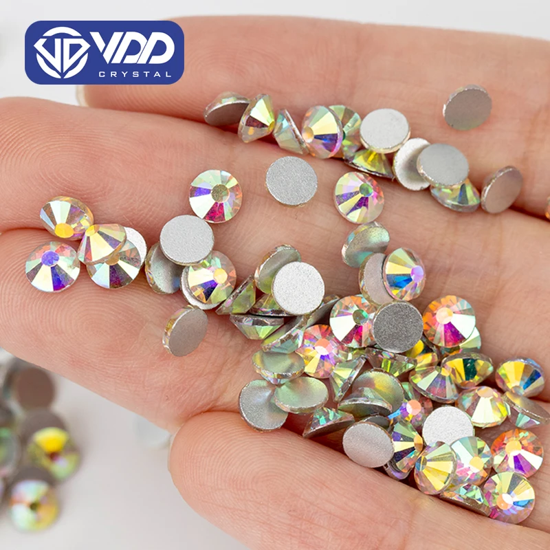 VDD 055 Crystal AB Non Hotfix SS3-SS50 Rhinestone Crystal Strass Glitter Flatback Stone for Nail Art  Nail Decoration Crafts DIY