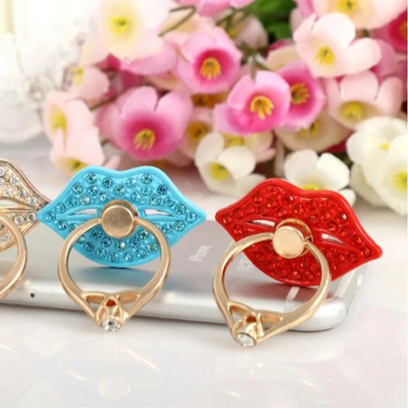 

Ring Stand with Bling Diamond Rhinestone, Phone Ring Kickstand Holder 360 Rotation Zinc Alloy Ring Grip Stand for All Pho