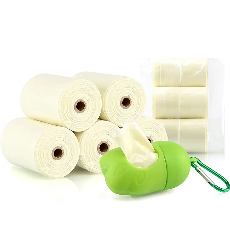 

Oem White PVA Biodegradable Pet Flushable Dog Waste Poop Bag, Green/yellow/white or custom
