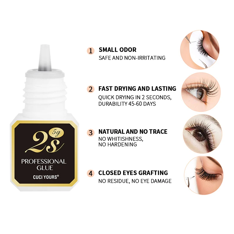 

private label 0.5-1 second dry 8 week retention eyelash extensions glue