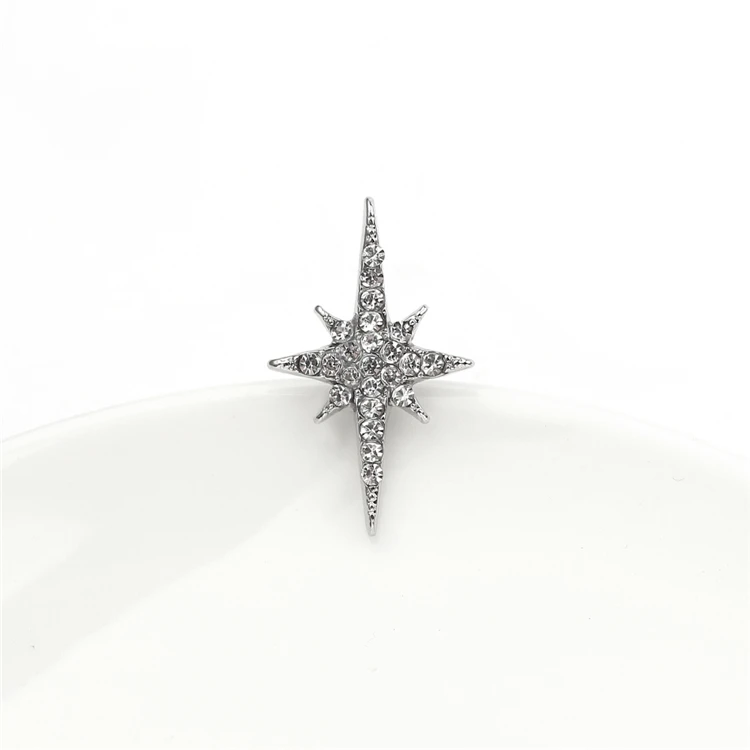 

Shiny Star Crystal Brooch Fashion Rhinestone Crystal Star Alloy Brooch Wedding Jewelry Pin For Women Men