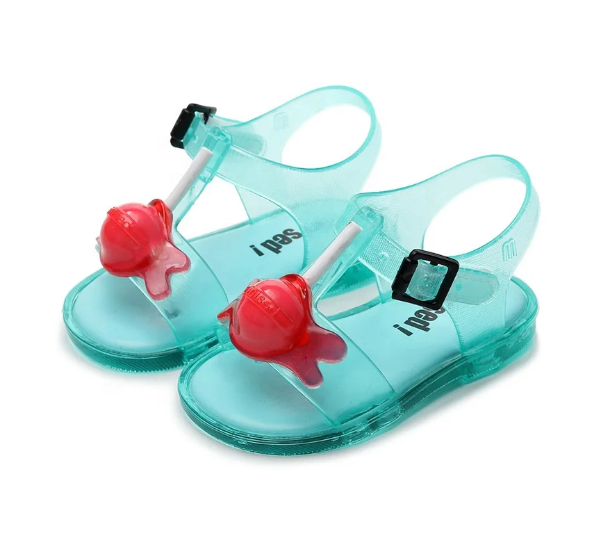 

2020 Soft Breathable Korean Style Baby Girl Shoes Non Slip Cheap Clear Kids Jelly Sandals, Customized