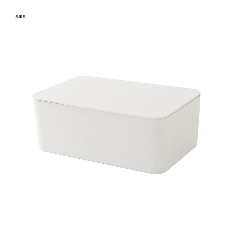 

Restaurant room hotel rectangle black modern nordic rectangular tissue holder tissue cover case plastic tissue box