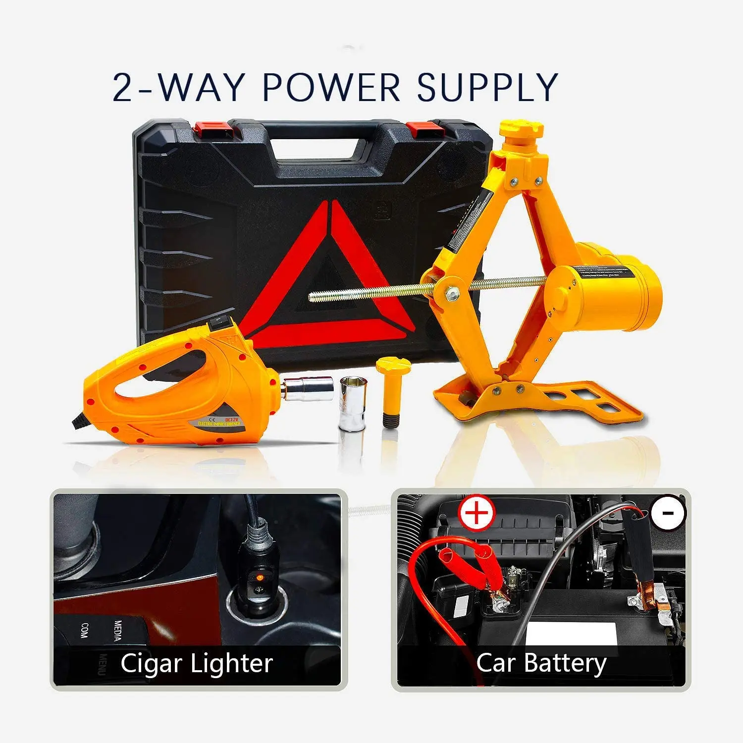 Atlifix 12v 3t Electric Scissor Jack Wrench Set Electric Camper Jack