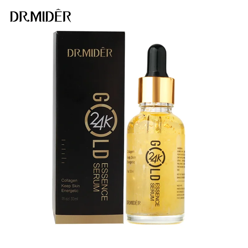 

OEM ODM Facial Collagen Moisturizing Lift Firming Anti-aging Anti-wrinkles Whitening Face Skin Care 24k Gold Serum, Golden