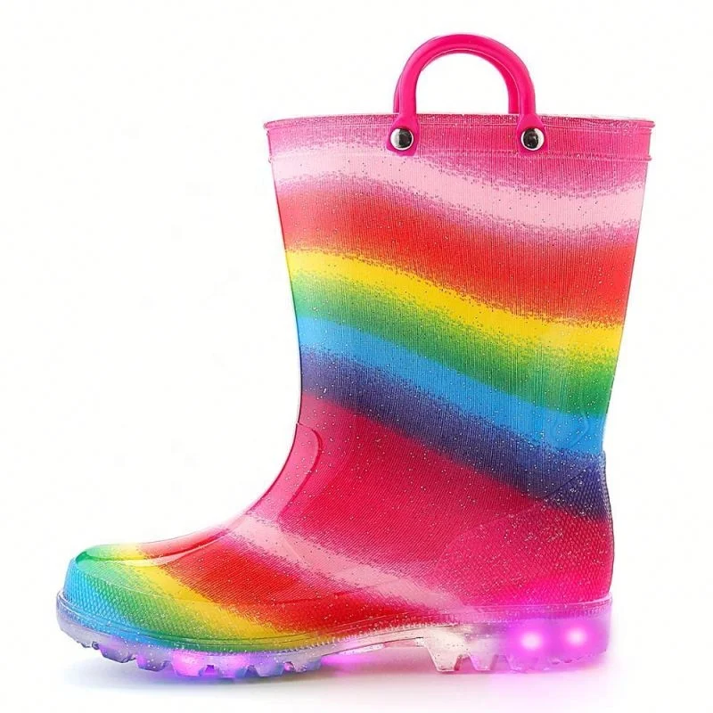 

Customized Light Weight kids led light pvc rain boots, As picture/oem