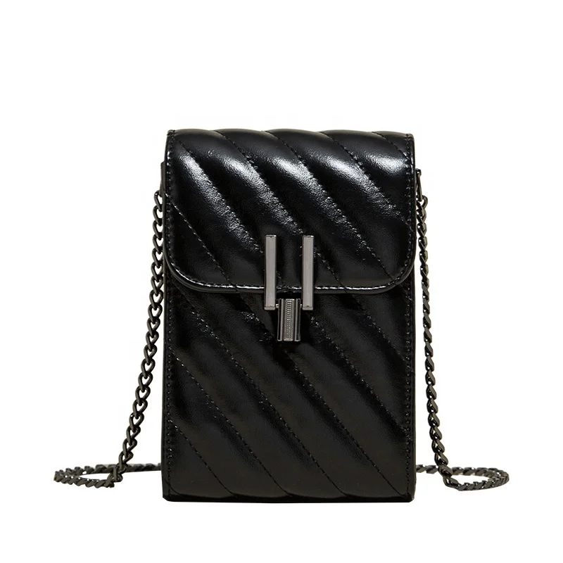 

MIYIN custom PU leather small phone bags chain shoulder bag lock women Mini crossbody bags