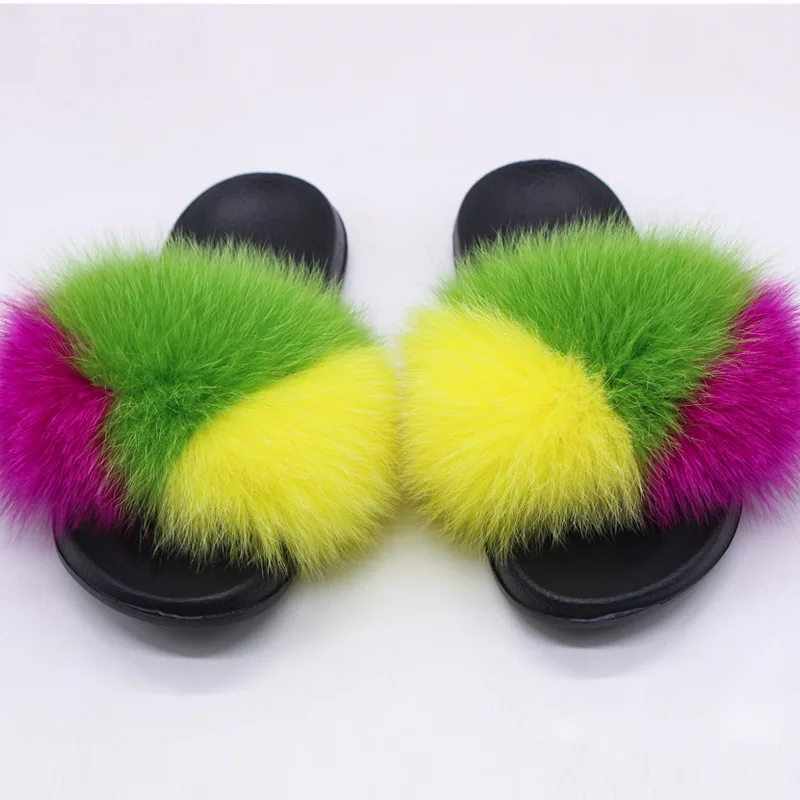 

Matching Fur Slides Real Fashion Custom New Style Plush Slippers High Heel Grey Women Size 11 Colorful Sets Faux Flip Flops