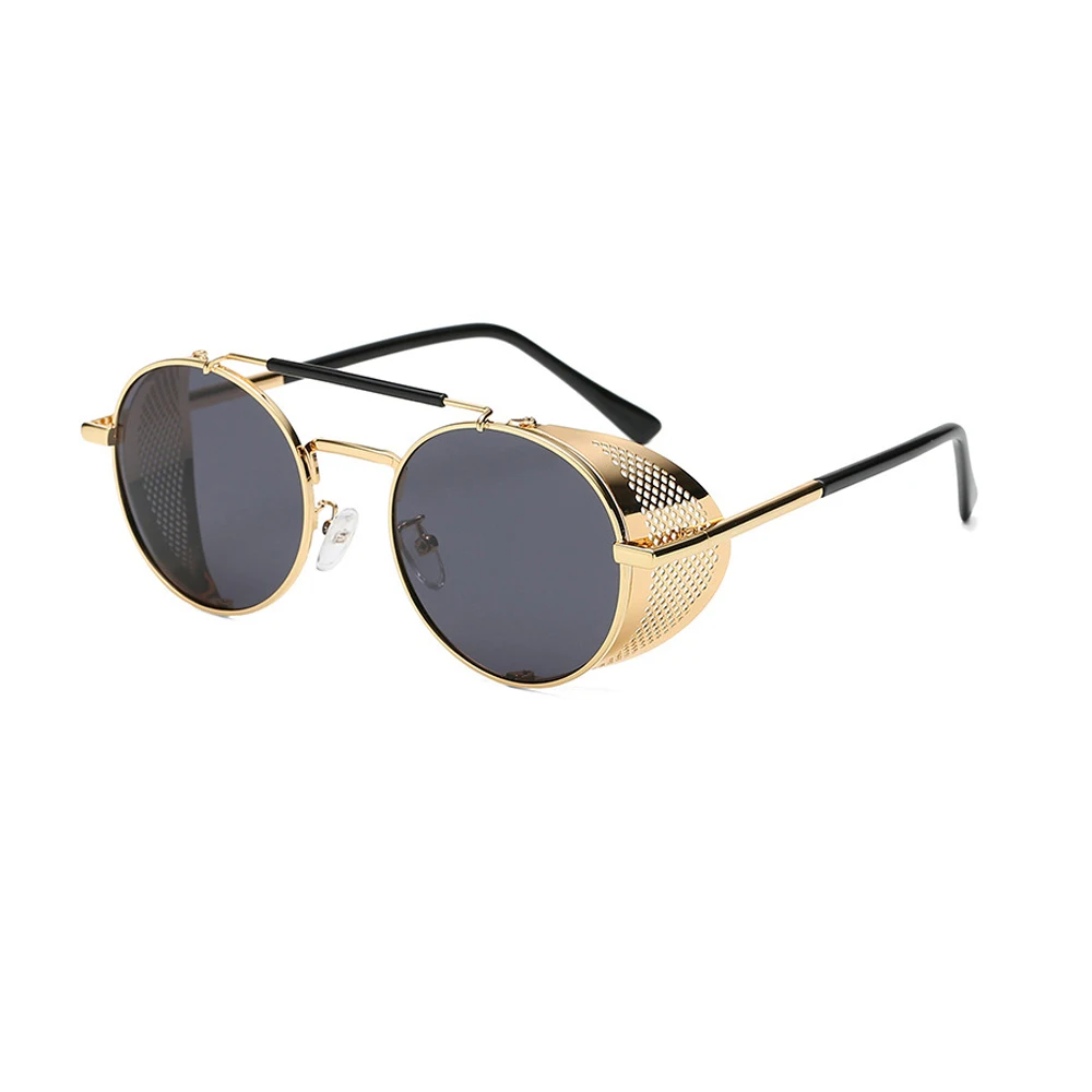 

Designer Unisex Metal Round Hollow Double Bridge Frame Sunglasses