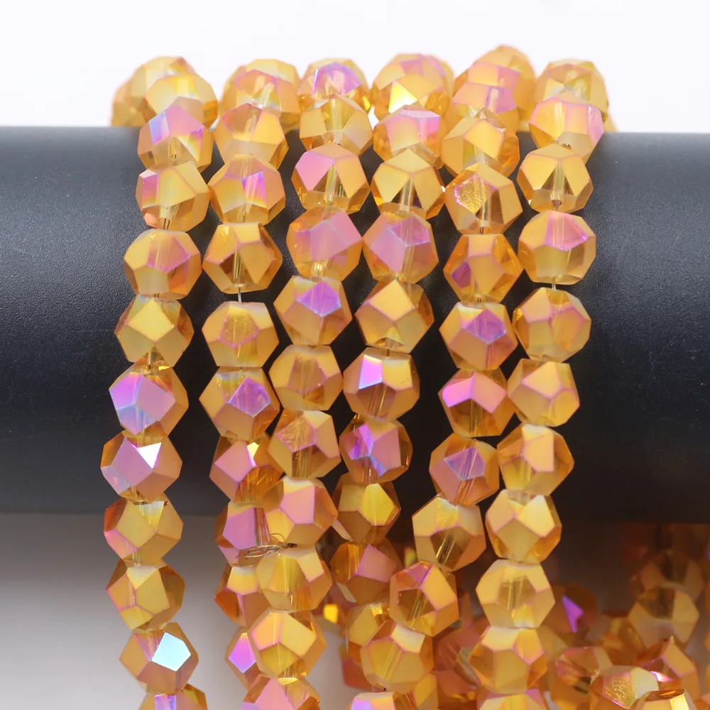 10mm Faceted Glass Beads 70PCS