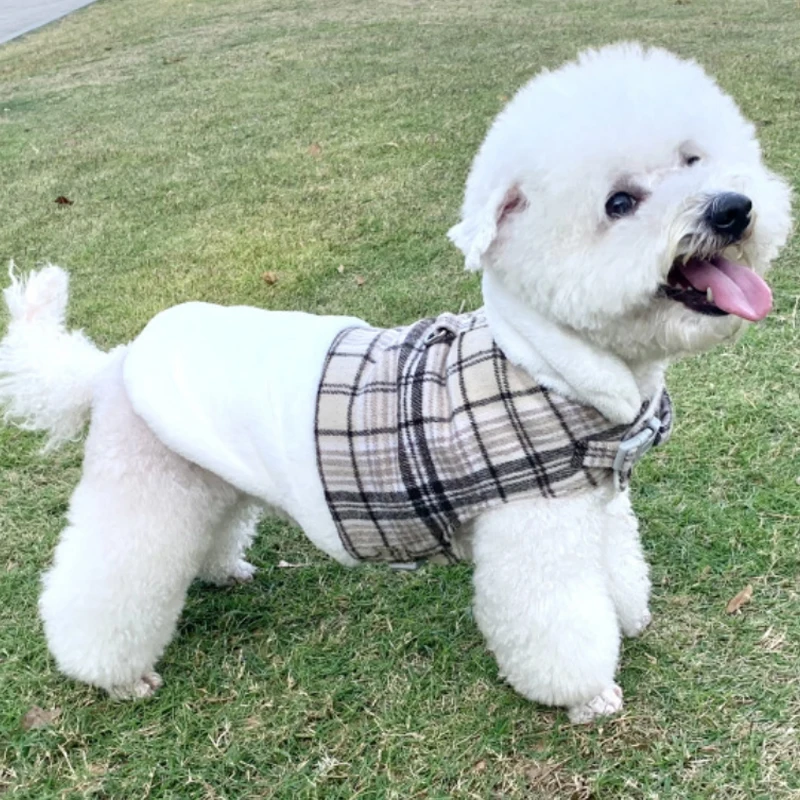 

Manufacturers New Autumn And Winter Pet Clothing Cotton Plush Thickened Warm Dog Clothing Nordic Jacket, Picture