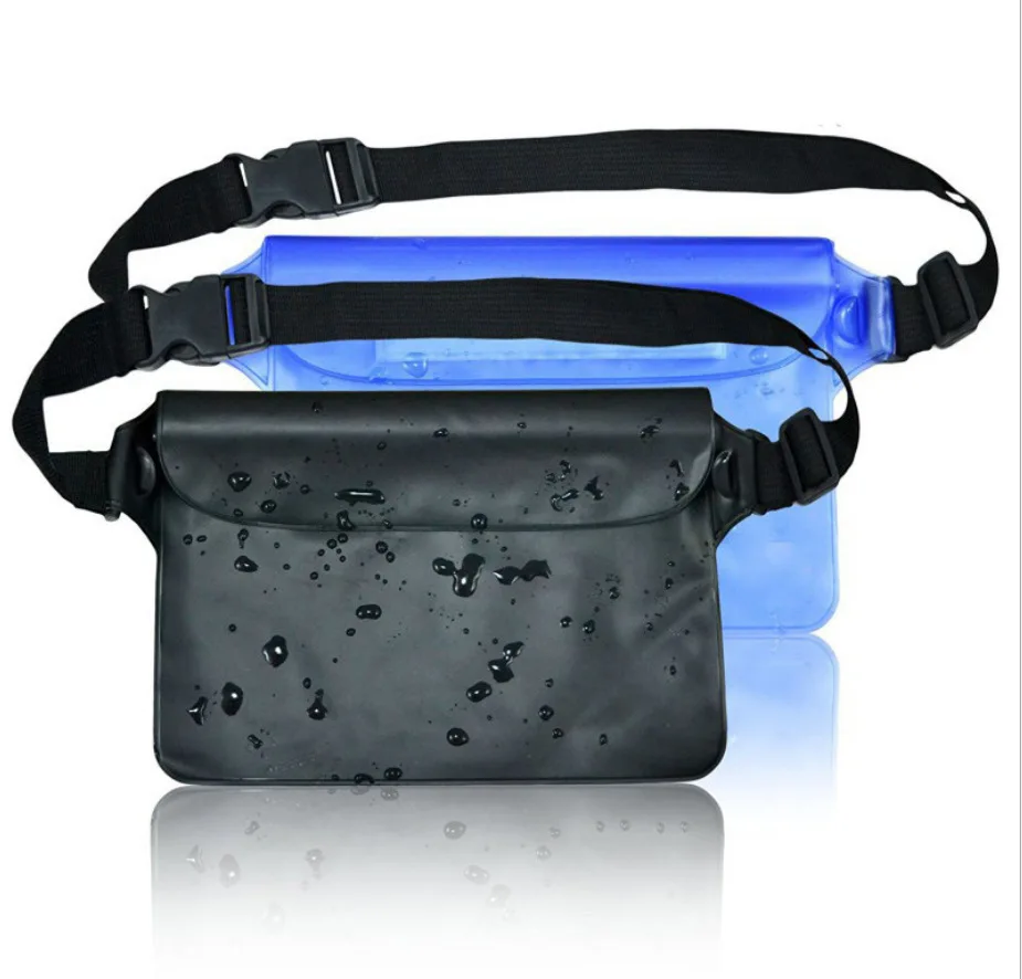 

Custom sports fanny pack waist Waterproof beach bag Men Women pvc waist bag