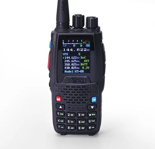 

5W Long Distance Quad- Band Ham Radio Keyboard Two Way Radio Handheld Walkie Talkie, Black