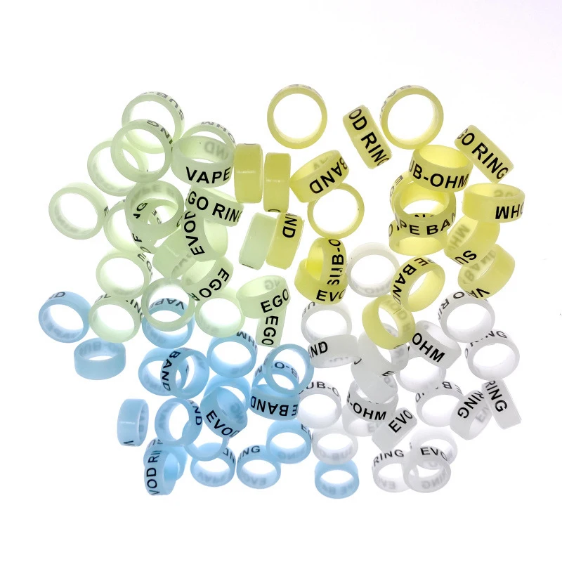 

2021 New Arrival Colorful Luminous Silicone Ring Silicone Rubber Decoration Ring For Lure Fishing Rod Accessory
