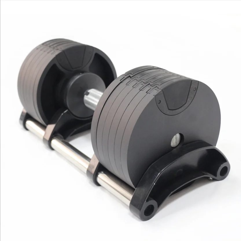 

2020 Hot Sales Home Use Gym Automatic Adjustable Dumbbell Block Set /selectorized dumbbell/ dumbbell home, Black,silver