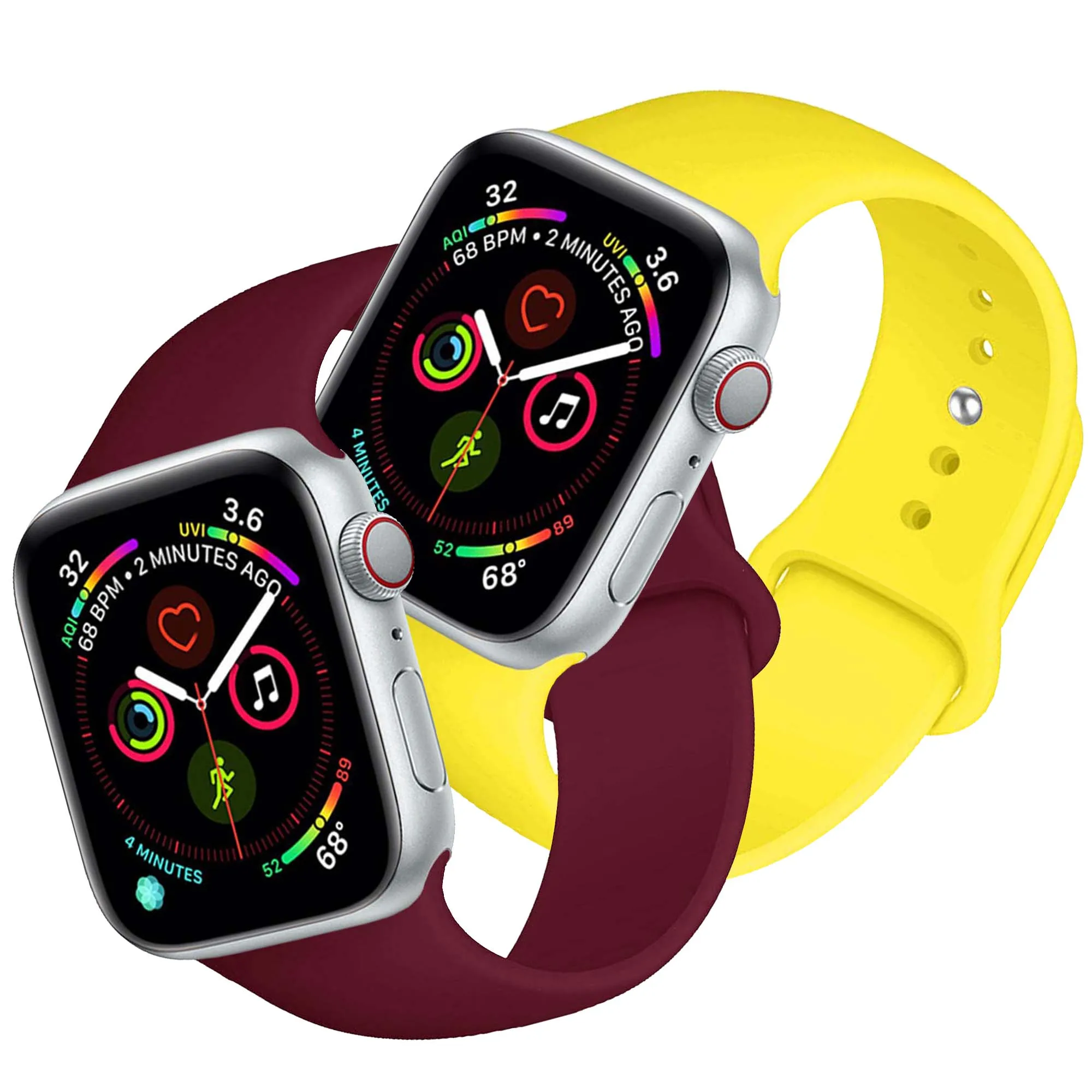 

Classic Soft Silicone Band Compatible with Apple Watch Replacement Strap 38mm 40mm 42mm 44mm For iWatch Series 6 SE 5 4 3 2 1