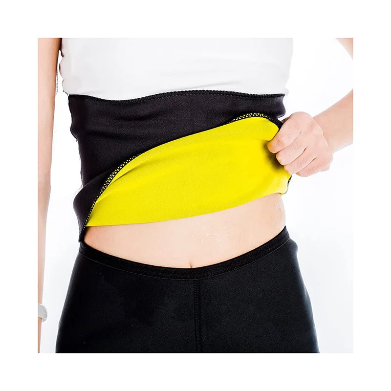 

Adjustable Neoprene Trainer Waist Trimmer Belt Support Body Slimmer Weight Loss Sweat Waist Belt, Black