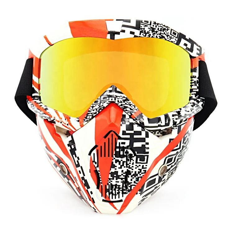 

Motorcycle Goggles, ATV Dirt Bike Off Road Racing MX Riding Goggle, Anti-Scratch Dustproof Bendable UV400 Eyewear