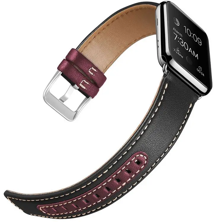 

SKYLET Leather Watch Strap For Apple Watch Band Leather For iwatch Series 1/2/3/4/5/6 SE Watch Strap