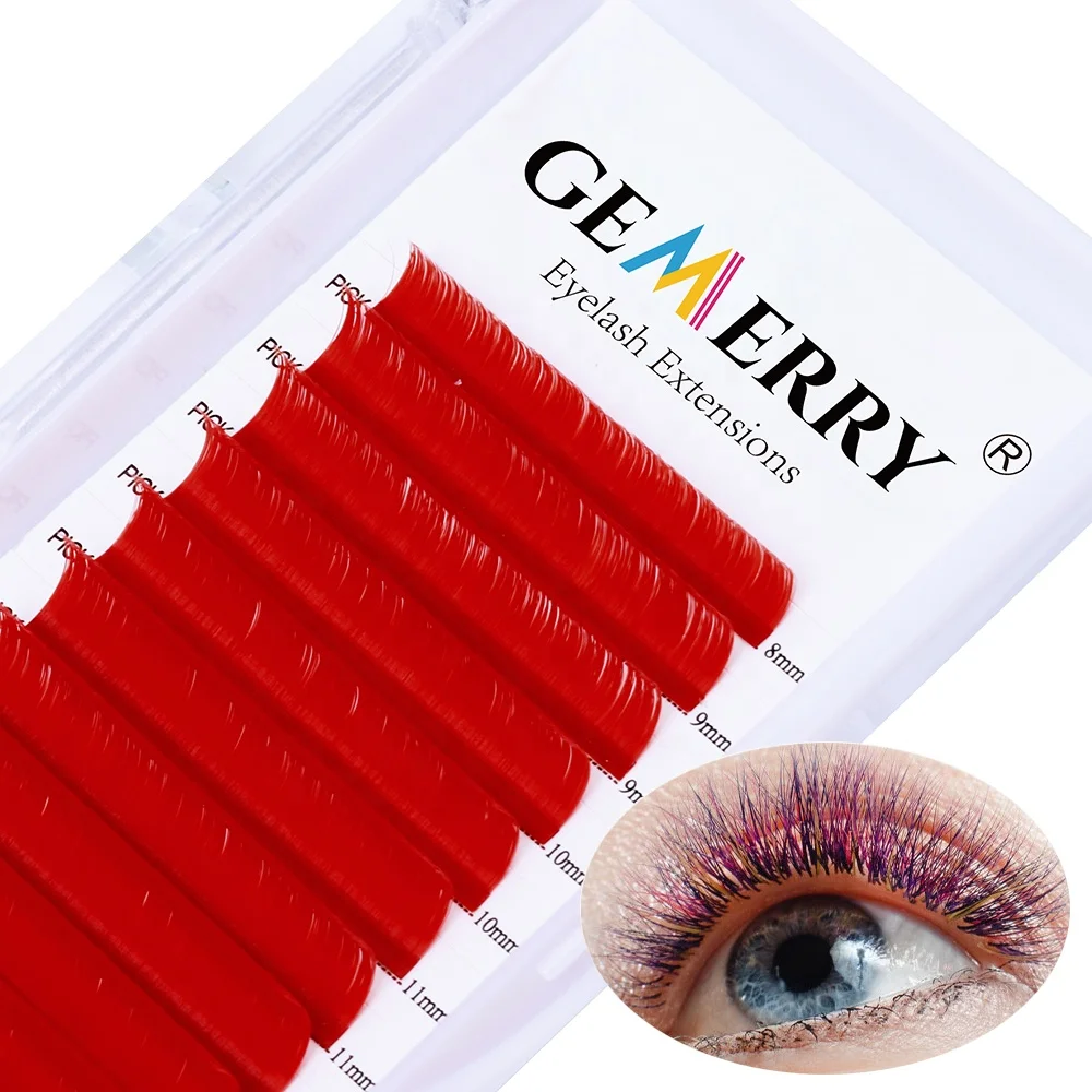 

Colored Cilios GEMERRY Volume Easy Faned Eyelash Extensio Multicolour Eyes Cosmetics 007 Self Adhesive Easy To Make Fans Wimpers