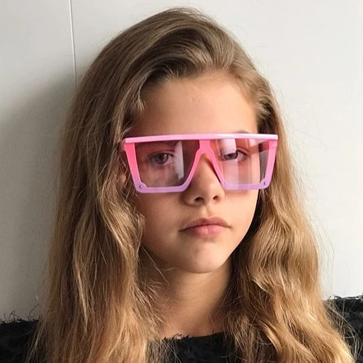 

Kids Big Box Sunglasses Fashion mirror Coloured Children's Glasses Lovely Baby Oversize Sun Glasses child Decorative eyeglasses, Custom colors