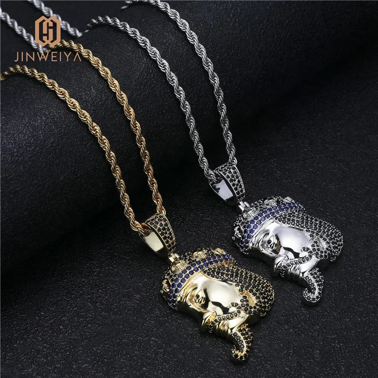 

Factory custom fashion jewelry hip hop iced cartoon character pendant bling for men