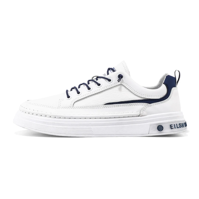 

New Custom Flat White Shoes Casual Leather Summer Men Fashion Casual Shoes For Adult, Grey,blue,green
