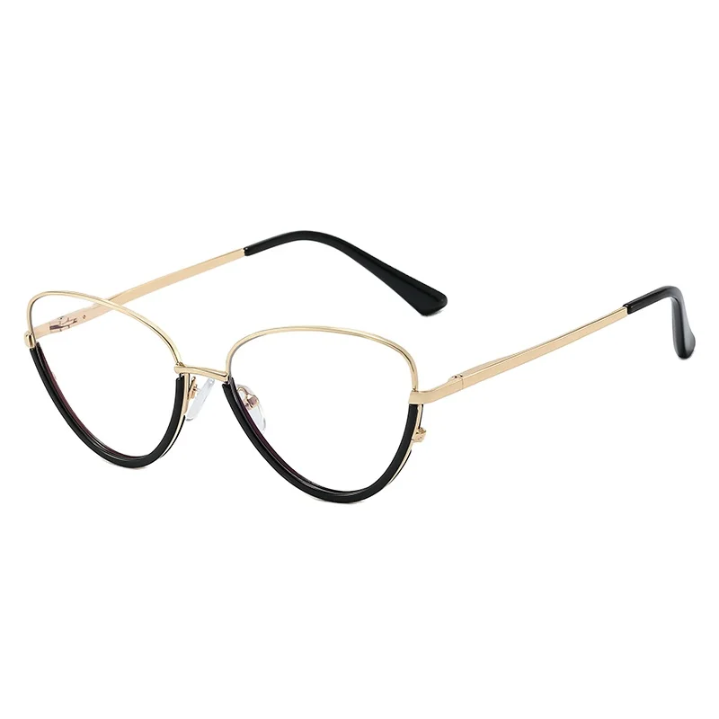 

95385 Women Optical frame High Quality Metal Tr90 Eyewear Fashion Anti Blue Light Glasses Frames Cats Eye