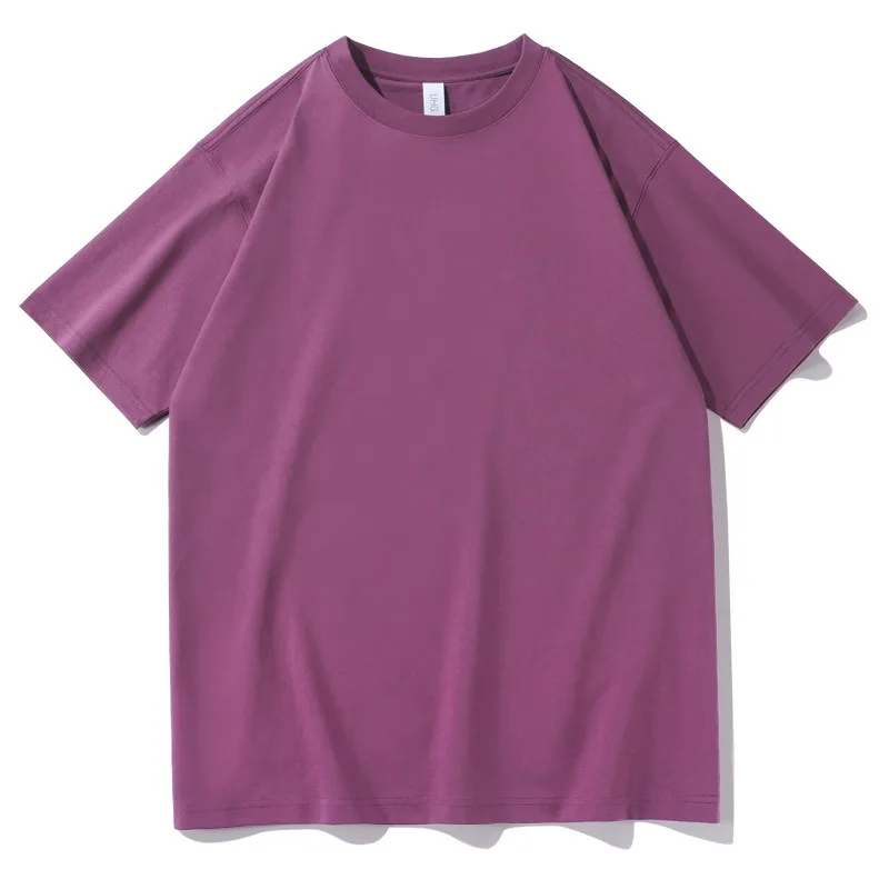 

Custom summer men oversize fitness black plain 230g Heavy cotton t shirt