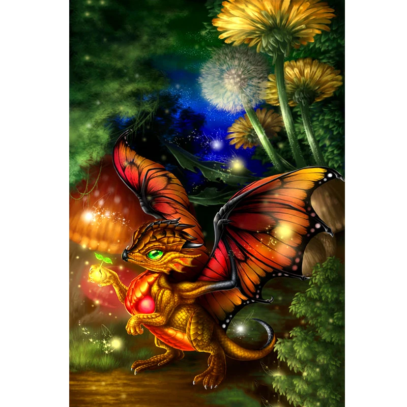 

Full Square Drill 5D DIY Diamond Painting Night Dragon Embroidery Kits Cross Stitch 3D Home Decor Wall Art Baby Gifts