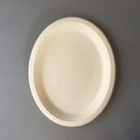 

100% Sugarcane Fiber Biodegradable Compostable Disposable Paper Plate Oval Plate