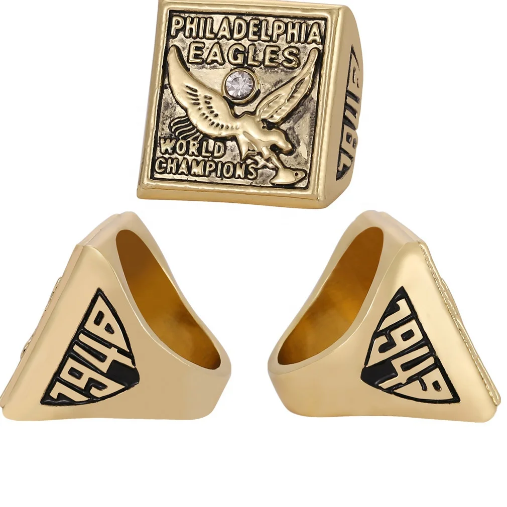 

Linghu Custom NFL SuperBowl Football Rings Display Gift Box 1949 Philadelphia Eagles Championship Ring, Picture shows