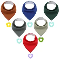 

Teethering Baby Bandana Drool Bibs,Girls 7-Pack Absorbent Organic Cotton, Cute Baby Gift for Girls