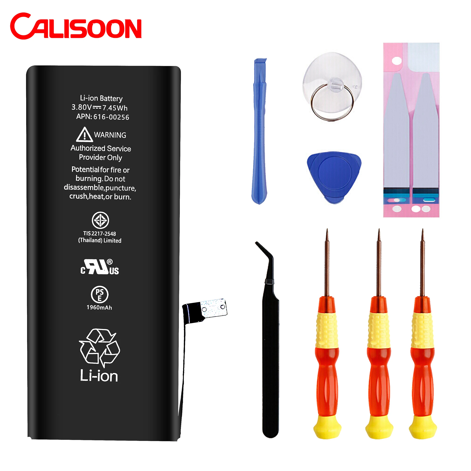 

Calisoon 2716mAh Rechargeable Li-ion Polymer Standard battery for Iphone X XS XR 11 8 7 6 6S