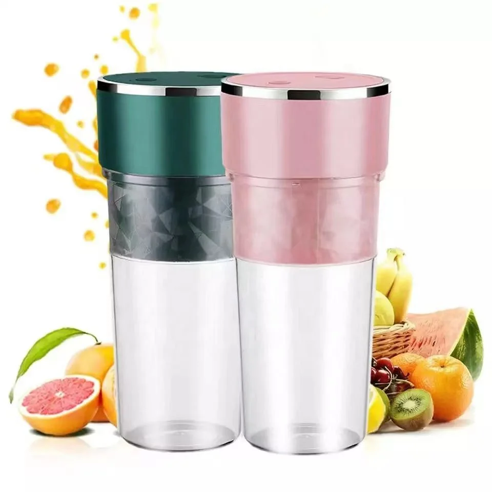 

350ML Portable Juicer Cup USB Rechargeable Handheld Mini Blender Portable 2/4 Knife Smart Mini Fruit Bottles PC Plastic 120 220