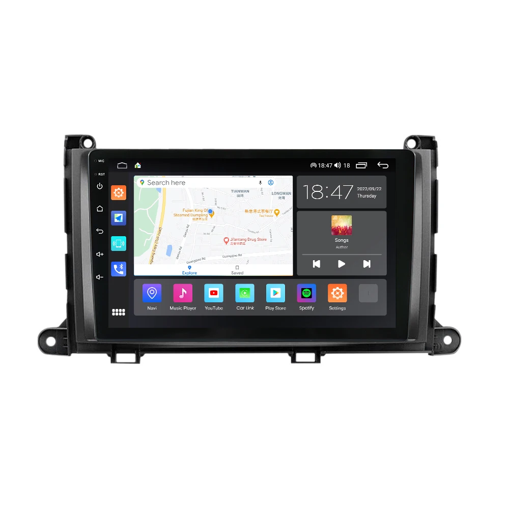 

Mekede Android Wireless Carplay Auto Car Stereo Multimedia DVD Player for Toyota Sienna 2009-2014 with DSP