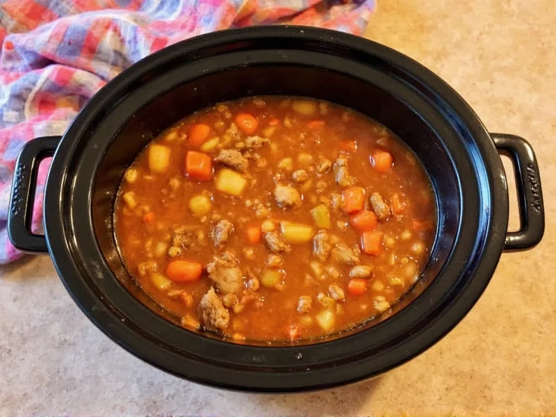 Perfect Veggie Beef Soup in Crock Pot Recipe (7-8 Hours)