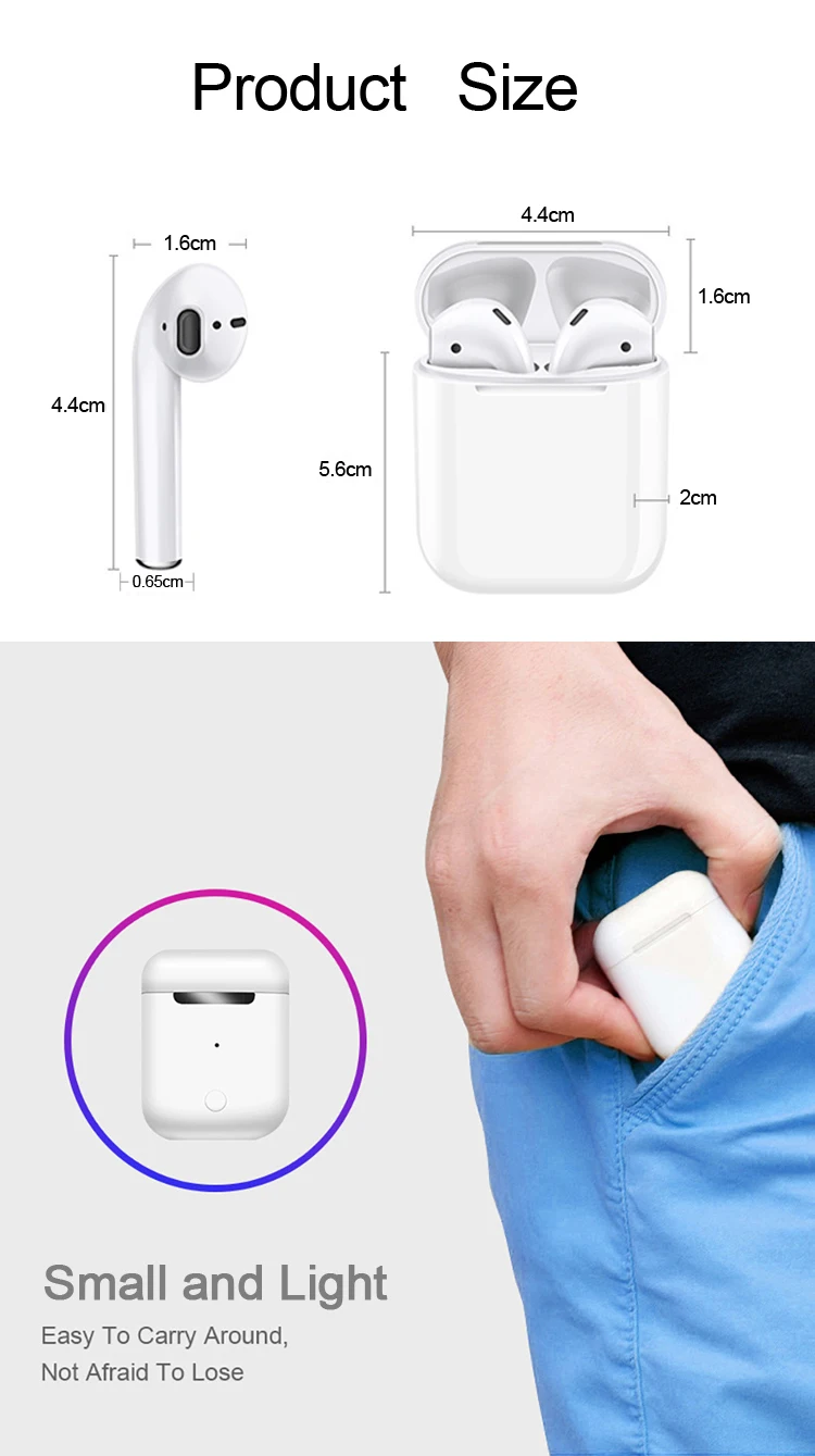 2019 Best Selling i12 TWS Wireless Earphones Headphone True Wireless - ANKUX.COM