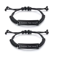 

Free Engraving Stainless Steel His and Hers Matching Couples Bracelets Valentine's Gift for Lover