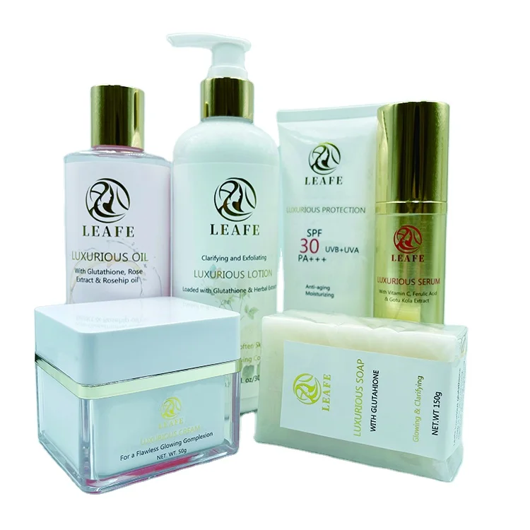 

Private Logo Available Black Skin Glowing Range Whitening Protection Skin care Kit