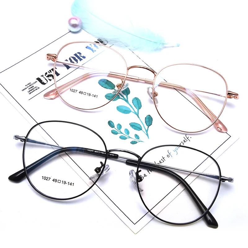 

Wholesale fashion big size blue light blocking unisex metal eyeglasses frame