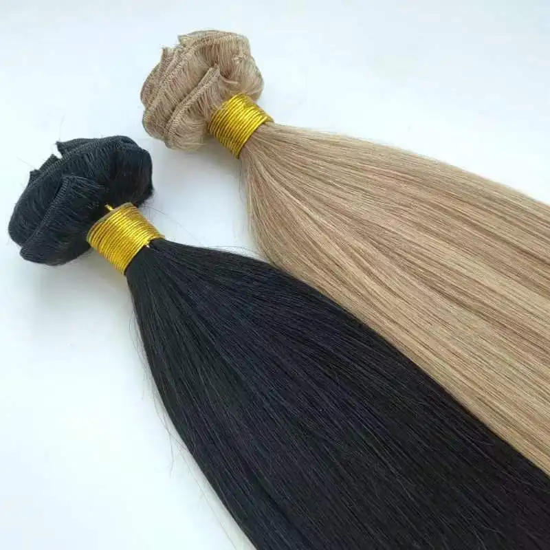 Invisible Clip In Hair Russian Remy Human Hair Extensions Best Quality Wholesale Women Double Drawn Cuticle Aligned Hair