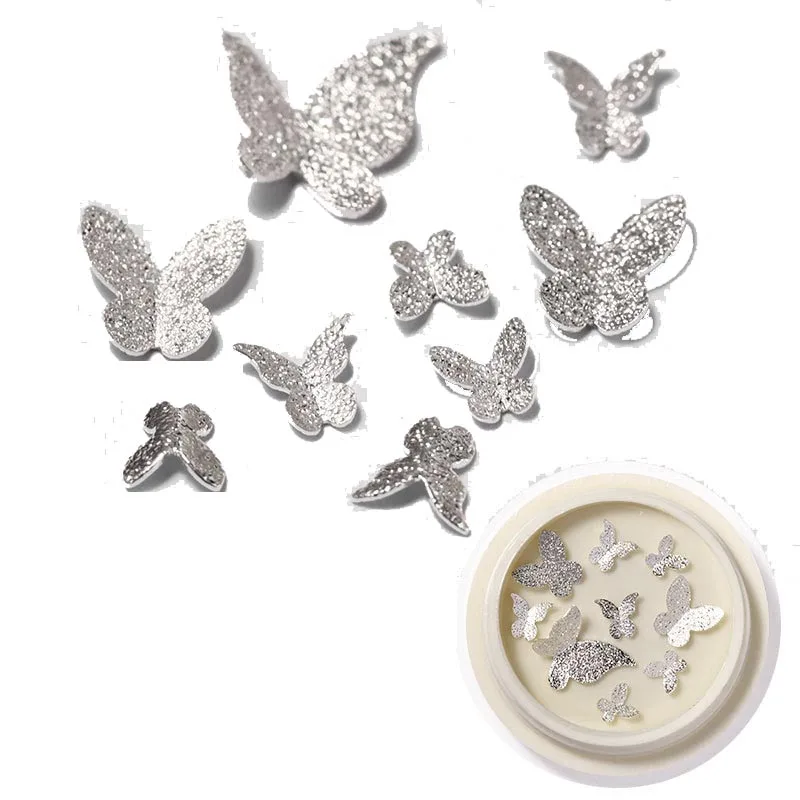 

3D Gold Butterfly Nail Charms Matte Butterfly Nails Supplies Acrylic Art Decoration Tools Dangle Nail Charms, Colorful